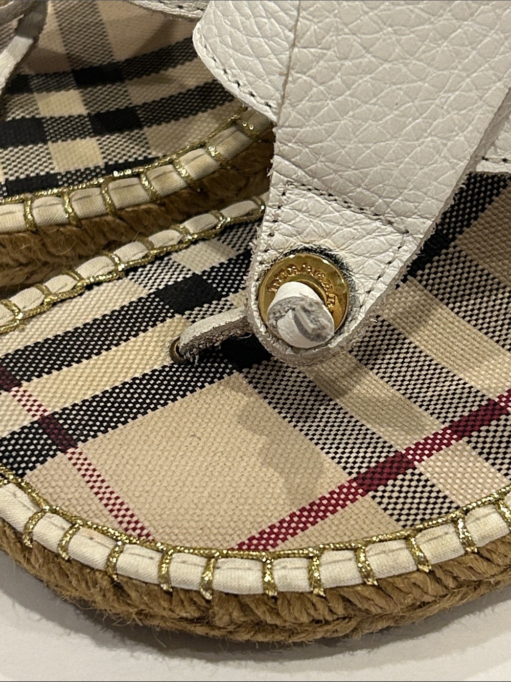 Designer Inspired Nova Check Wedge Sandals women’s Size EU 38 - Picture 3 of 13